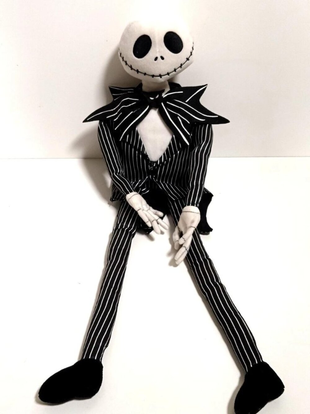 Vintage Disney Jack Skellington Hand Puppet Plush Nightmare Before Christmas